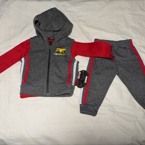 Kids Gray and Red Hoodie Set